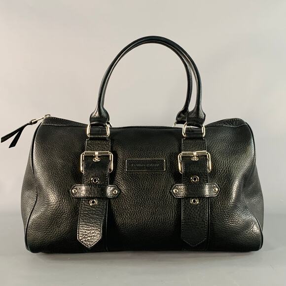LONGCHAMP x KATE MOSS Black Silver Leather Top Handles Handbag - Picture 1 of 10